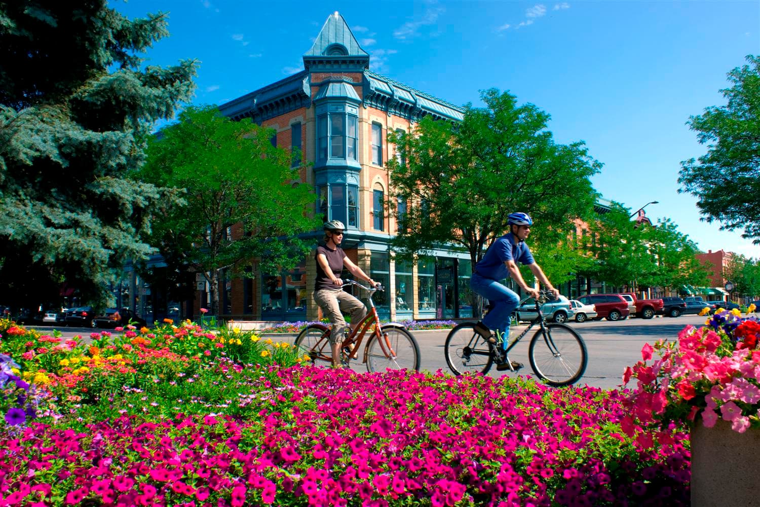 Community bike ride through Fort Collins