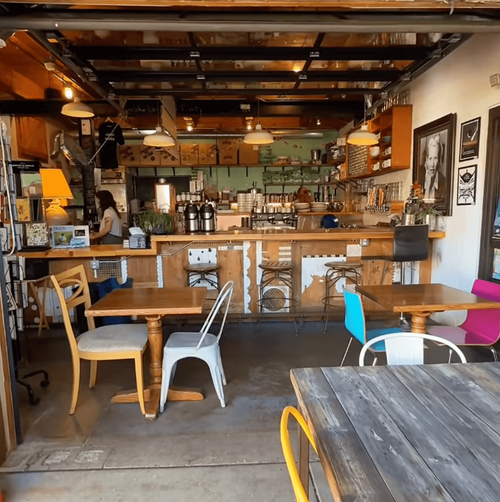 Coffee and bookstore work hang